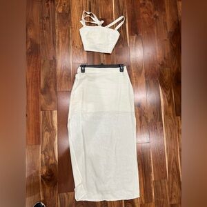 LINEN SKIRT & TANK SET🤍
